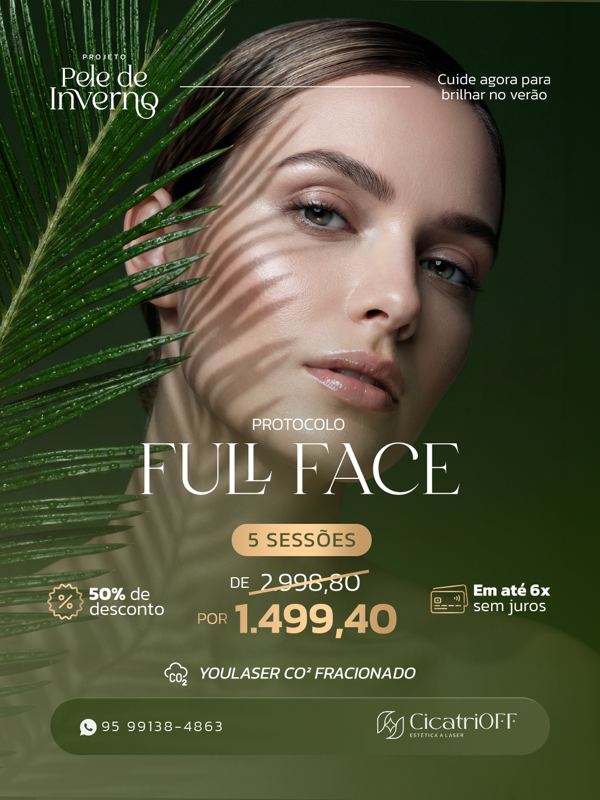 CicatriOFF — peça 1 de 17: social media para clínica de estética criada pelo H3D Studio