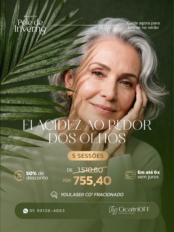 CicatriOFF — peça 2 de 17: social media para clínica de estética criada pelo H3D Studio