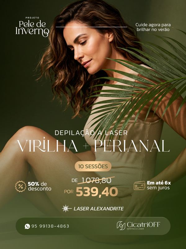 CicatriOFF — peça 13 de 17: social media para clínica de estética criada pelo H3D Studio