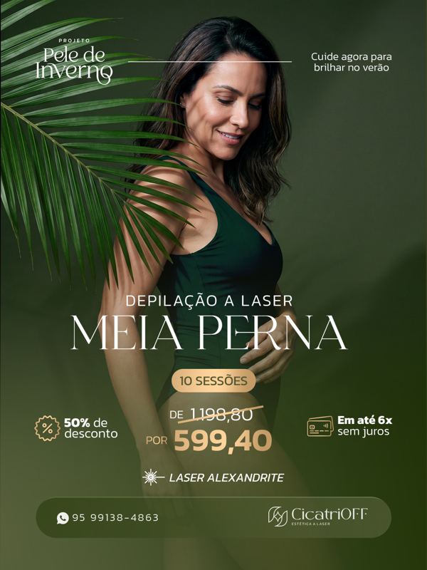 CicatriOFF — peça 14 de 17: social media para clínica de estética criada pelo H3D Studio