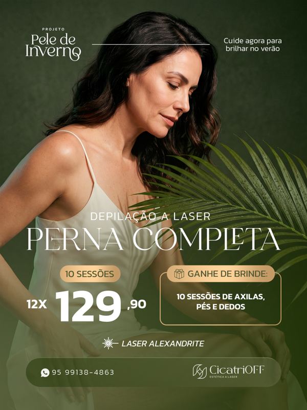 CicatriOFF — peça 15 de 17: social media para clínica de estética criada pelo H3D Studio